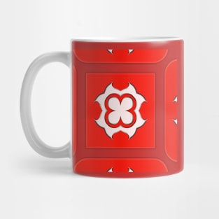 Bright Red Kaleidoscope Pattern (Seamless) 20 Mug